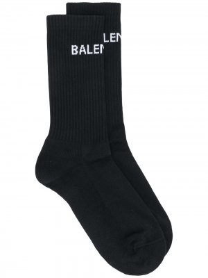 Теннисные носки с логотипом Balenciaga. Цвет: черный