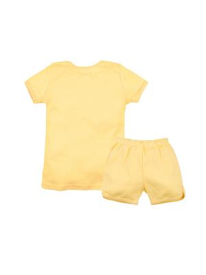 Комплект (футболка, шорты) Машук. Цвет: светло-оранжевый, желтый