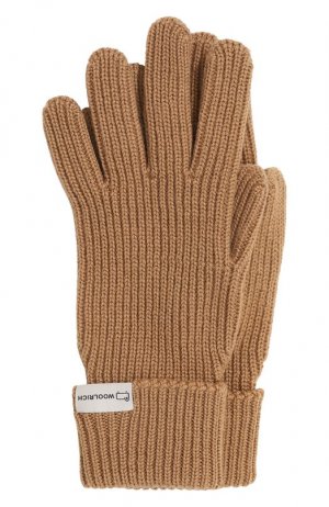Шерстяные перчатки Woolrich. Цвет: бежевый