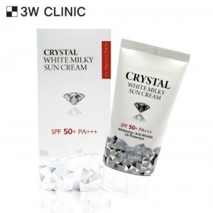 3W CLINIC Crystal White Milky Sun Cream 50ml - солнцезащитный крем с молоком
