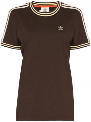 Футболка с логотипом из коллаборации Wales Bronner adidas. Цвет: коричневый