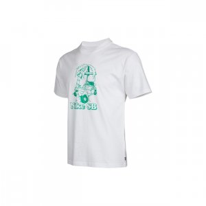 SB Skateboarding Print Loose Knit Short Sleeve T-Shirt Men Tops White DD1309-100 Nike
