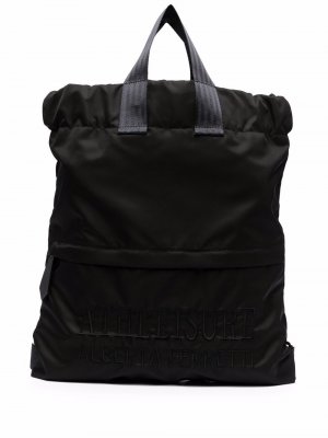 Рюкзак с вышитым логотипом Alberta Ferretti. Цвет: черный