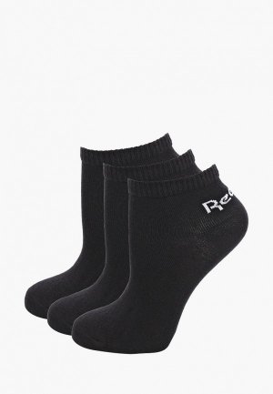 Носки 3 пары Reebok Kids inside socks. Цвет: черный