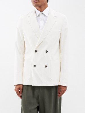 Двубортный вельветовый пиджак leon , белый Officine Générale