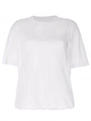 Полупрозрачная футболка с круглым вырезом Kuho. Цвет: белый