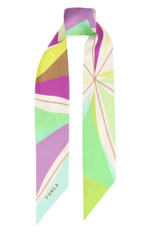 Шелковый шарф-твилли Furla. Цвет: разноцветный