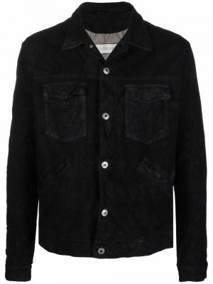 Джинсовая куртка с карманами Giorgio Brato. Цвет: черный