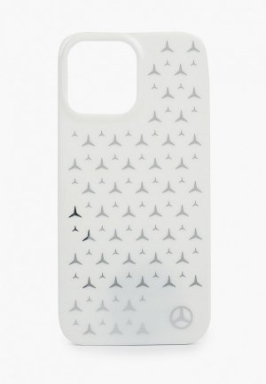 Чехол для iPhone Mercedes-Benz 13 Pro Max, PC/TPU Silver Stars Hard White. Цвет: белый