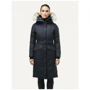 Пуховое пальто Morgan navy, L низкие температуры Nobis. Цвет: синий