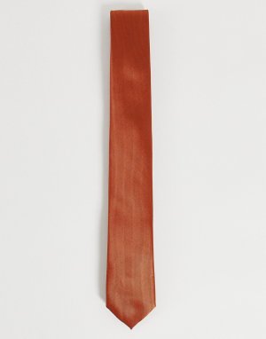 Однотонный атласный галстук -Красный Gianni Feraud