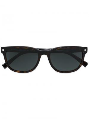 Солнцезащитные очки с D-образной оправой Ermenegildo Zegna. Цвет: коричневый