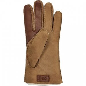 Контрастные технические перчатки из овчины мужские , цвет Chestnut UGG