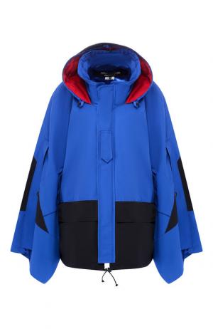 Куртка свободного кроя с капюшоном Junya Watanabe. Цвет: темно-синий