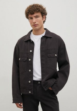 Куртка джинсовая Finn Flare. Цвет: серый