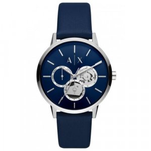 Наручные часы , синий, серебряный Armani Exchange. Цвет: синий