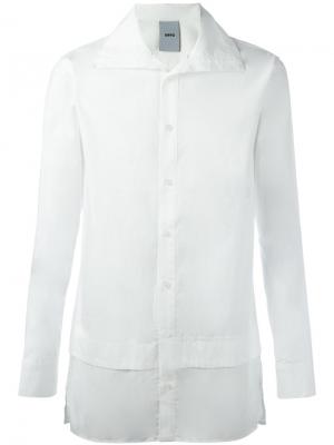 Рубашка с высокой горловиной D.Gnak. Цвет: белый