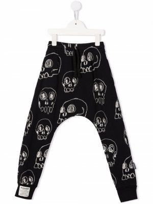 Спортивные брюки Scribbled Skulls Nununu. Цвет: черный