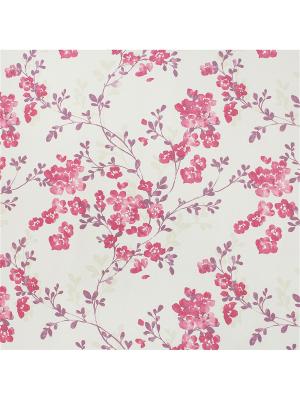 Миниролл блэкаут Акварельные цветы 80х160 DECOFEST. Цвет: фиолетовый, розовый, светло-бежевый