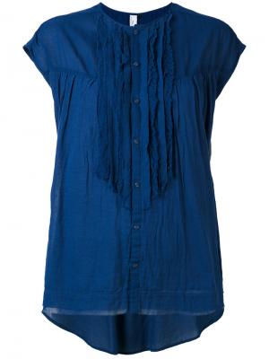 Блузка с оборками Pas De Calais. Цвет: синий
