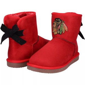 Молодежные ботинки для девочек Cuce Chicago Blackhawks Low Team с лентой Unbranded