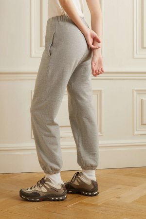 SNOW PEAK Зауженные спортивные брюки из хлопкового джерси, серый