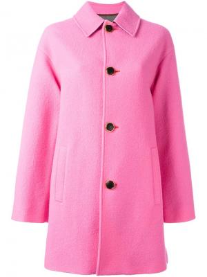 Расклешенное пальто средней длины Just Cavalli. Цвет: розовый и фиолетовый