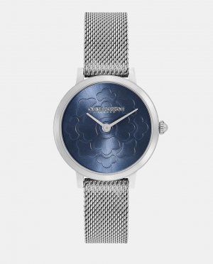 Женские часы Ultra Slim Flor 24000057 стальные , серебро Olivia Burton