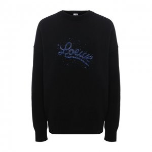 Шерстяной пуловер Loewe. Цвет: чёрный