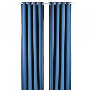 ИКЕА ХИЛЛЕБОРГ Гардины темные 1 пара синие 145х250 см IKEA