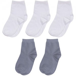 Комплект из 5 пар детских носков микс 3, размер 14-16 ХОХ. Цвет: мультиколор