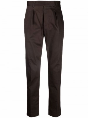 Узкие брюки со складками Pt01. Цвет: коричневый