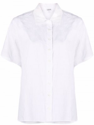 Рубашка с вышивкой Anagram LOEWE. Цвет: белый