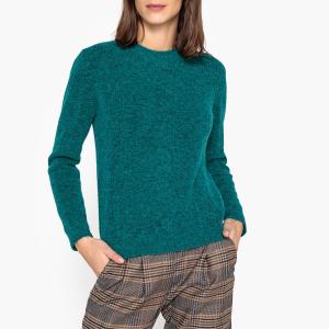 Пуловер с круглым вырезом из трикотажа SEWEN SESSUN. Цвет: голубой бирюзовый