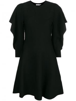 Платье-свитер с оборками на рукавах Opening Ceremony. Цвет: черный