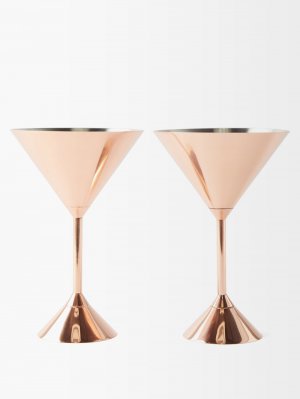 Набор из двух бокалов для мартини. , розовый Tom Dixon