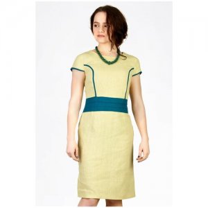 Платье SettyS Collection, размер 48, зеленый Setty'S Collection. Цвет: зеленый