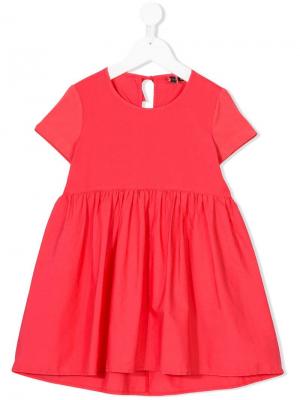 Расклешенное платье с короткими рукавами European Culture Kids. Цвет: розовый