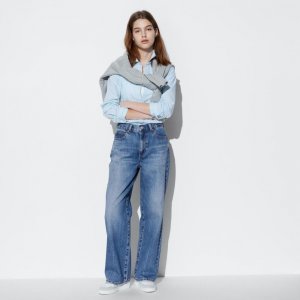 UNIQLO широкие прямые джинсы