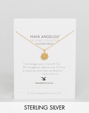 Позолоченное ожерелье Maya Angelou Starburst Dogeared. Цвет: золотой
