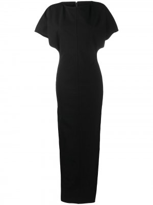 Платье с боковым разрезом и короткими рукавами Rick Owens. Цвет: черный