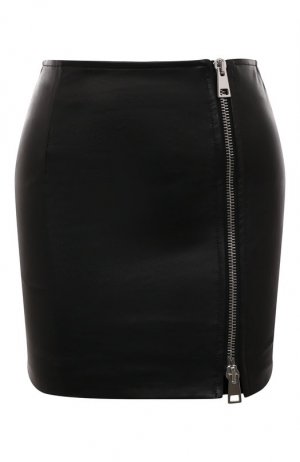 Кожаная юбка Dondup. Цвет: чёрный