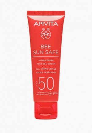 Крем для загара Apivita БИ САН СЭЙФ Солнцезащитный свежий увлажняющий лица SPF50, 50 мл. Цвет: разноцветный