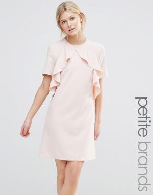 Платье с оборками Alter Petite. Цвет: розовый
