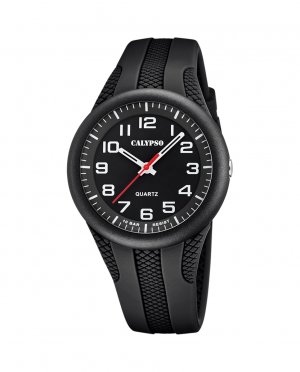 K5835/4 Черные резиновые мужские часы в уличном стиле , черный Calypso