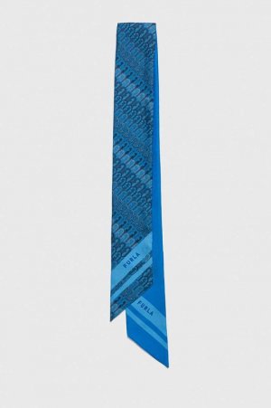 Шелковый шарф , синий Furla