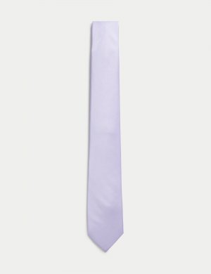 Набор галстука с цветочным принтом, нагрудного платка и булавок , сирень Marks & Spencer