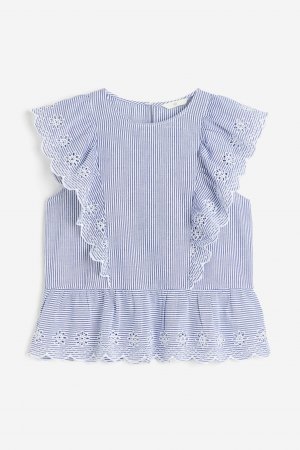 Хлопковая блузка с оборками H&M
