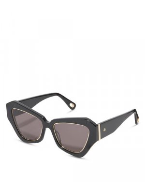 Широкие солнцезащитные очки Lara «кошачий глаз», 50 мм , цвет Black Lele Sadoughi