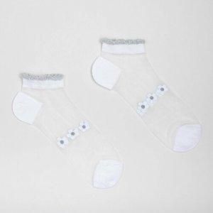 Носки , размер 23, белый Minaku. Цвет: белый